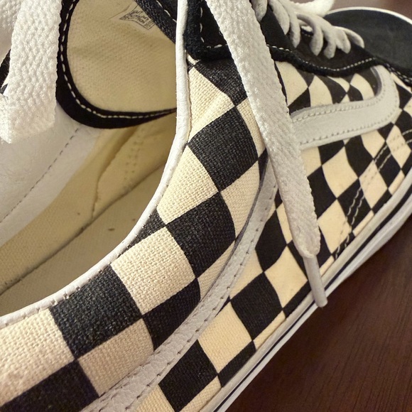 Vans Old Skool Checkerboard Sneakers Black And White Mens Size 10.5, Women’s 12 - Picture 9 of 11